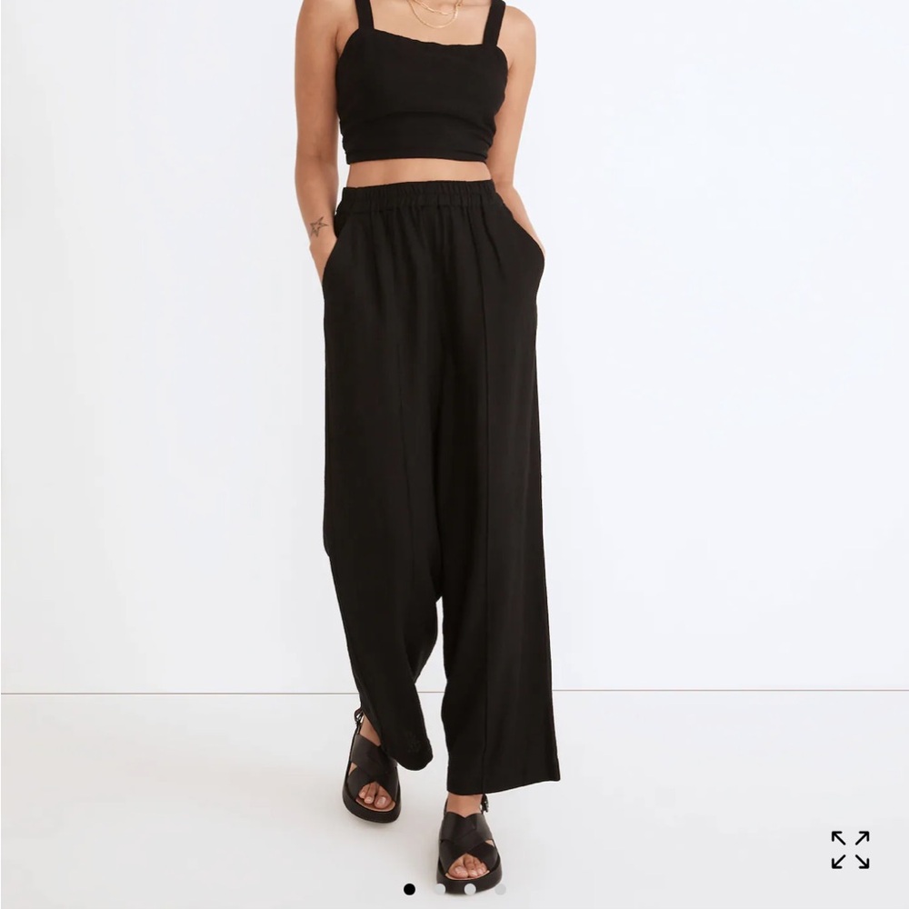 Madewell High-Rise Straight Linen Pants